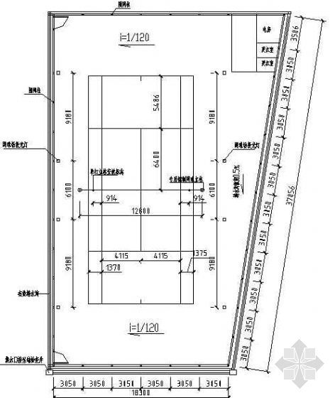 网球场施工图详图资料下载-网球场施工图