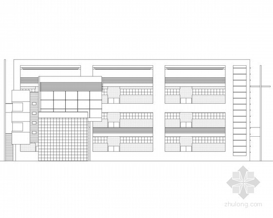 9班幼儿园建筑方案图资料下载-某三层九班现代型幼儿园建筑方案图