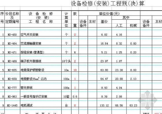 广西定额预算实例资料下载-南京市换热器安装定额预算实例（空调工程）