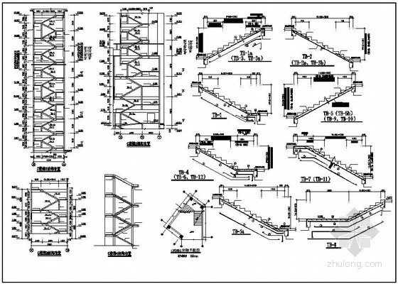 框架楼梯设计详图资料下载-某框架宾馆楼梯构造详图