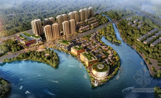 商住地块可研资料下载-[上海]知名核心新区滨水商住地块规划设计方案文本（含单体建筑设计）