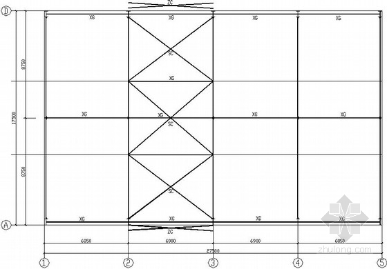 型钢混凝土组合结构dwg资料下载-型钢混凝土车间及办公楼结构施工图