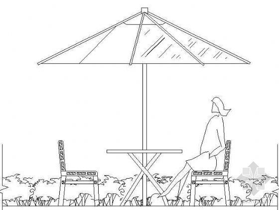 园林座椅cad大样图资料下载-某园林桌椅大样图