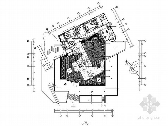 中式住宅区规划布局图资料下载-某售楼处平面布局图