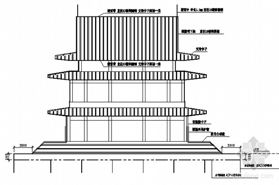 古建筑物施工技术交底资料下载-某古建筑物防雷接地图