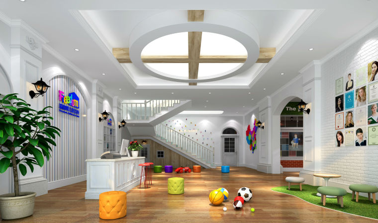 幼儿园设计-白鹭金岸国际幼儿园-001大厅