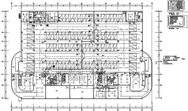 北京高层厂房图纸（强电、弱电、消防）-地下二层照明平面图
