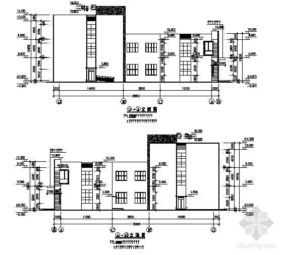 某生物反应基地三层办公楼建筑方案图-2