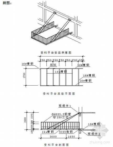 卸料平台施工方案附图视频资料下载-湖北某项目卸料平台施工方案（附图 有计算）