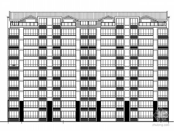 九层住宅楼建筑施工图资料下载-[太仓]某九层住宅楼建筑施工图（24号楼）