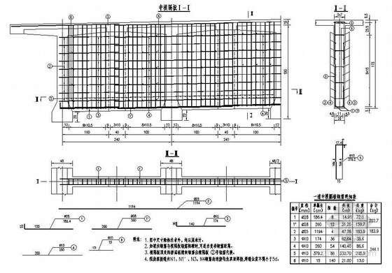 梁横隔板施工资料下载-30m预应力混凝土连续T梁中横隔板钢筋布置节点详图设计
