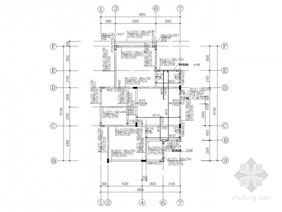 欧式住宅别墅施工图资料下载-小型欧式别墅结构施工图