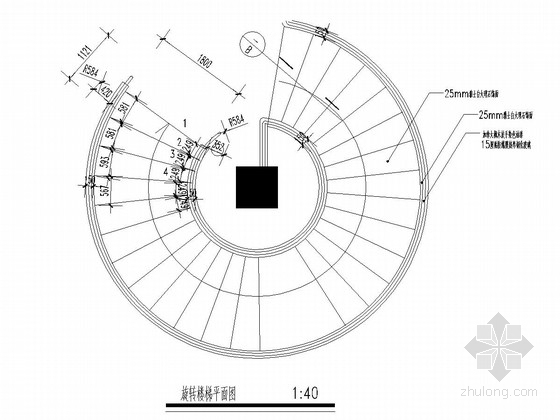 别墅图纸旋转楼梯资料下载-旋转楼梯施工图