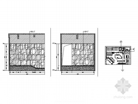 [杭州]休闲度假酒店细节十足自助餐厅室内施工图（含效果图）-休闲度假酒店细节十足自助餐厅室内施工图立面图