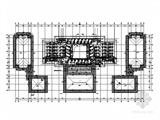 [湖北]三层书法院建筑设计方案图-三层书法院建筑首层平面图 