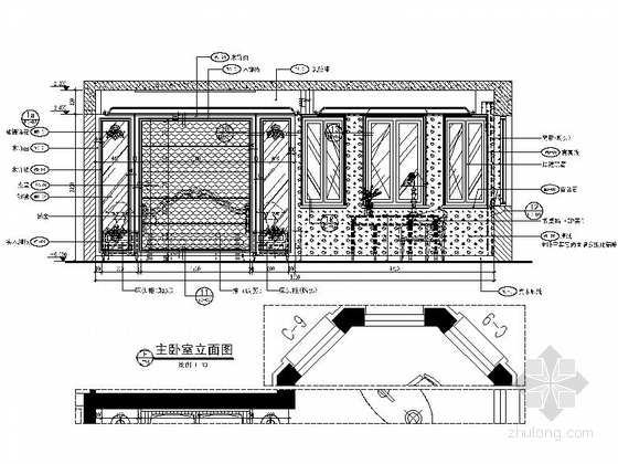 [天津]大型地产设计院设计欧式精装样板房施工图（含两户型）-[天津]大型地产设计院设计欧式精装样板房施工图立面图