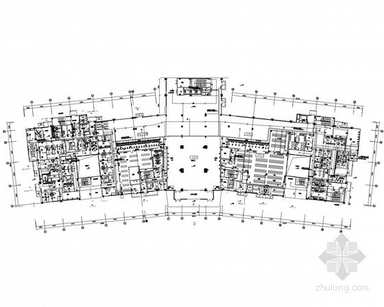 [安徽]大型医院智能化系统设计图纸107张-门诊一层弱电平面图一 