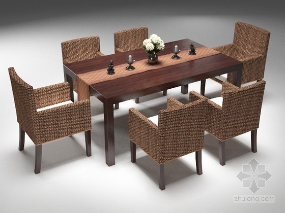 东南亚风格规划CAD资料下载-东南亚风格餐桌椅