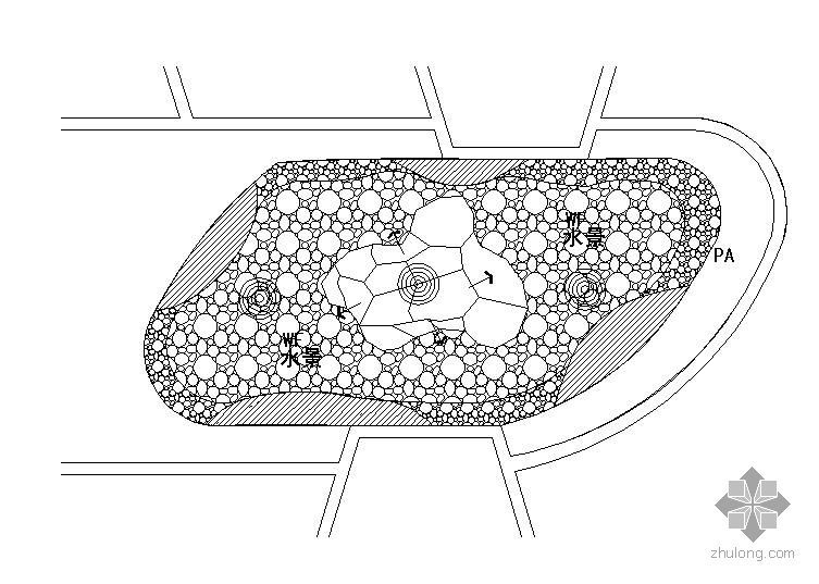 鹅卵石施工大样资料下载-特色卵石水池施工大样图