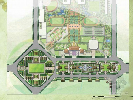 西安停车场设计资料下载-[西安]森林公园景观设计方案