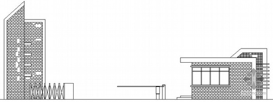 建筑大门方案资料下载-[山东]国际新城E区大门建筑水电方案图