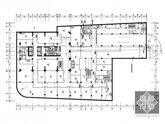 [上海]综合商务办公大厦全套电气施工图纸（甲级设计院 商场及办公式公寓）-地下一层动力配电平面图