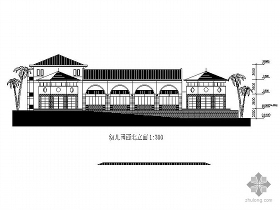 幼儿园设计方案平面图资料下载-某三层幼儿园设计方案图