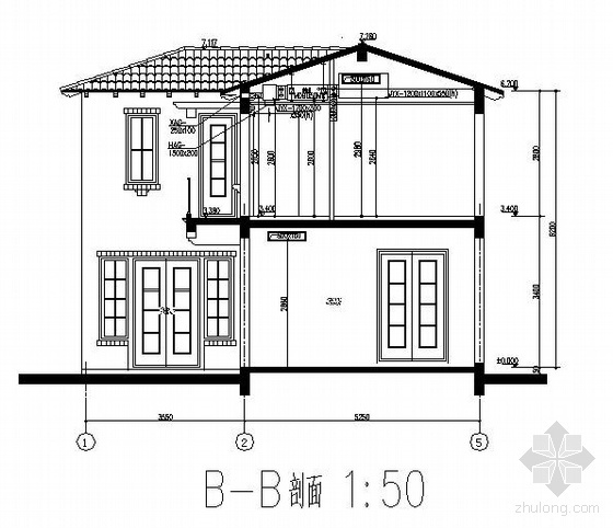 100平米内的别墅资料下载-某297平米二层别墅中央空调施工图