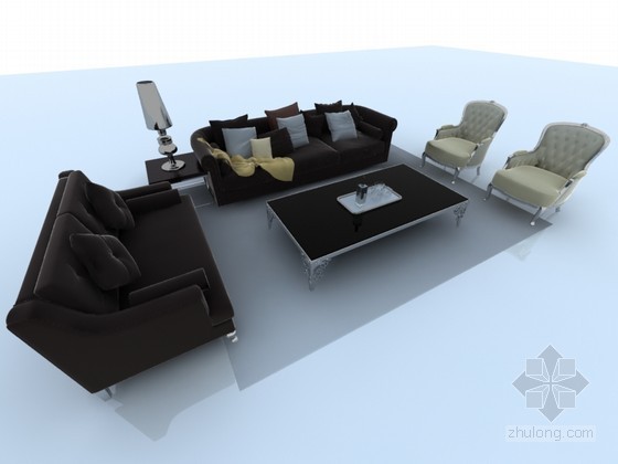 优雅现代的欧式家具资料下载-时尚欧式家具3D模型下载