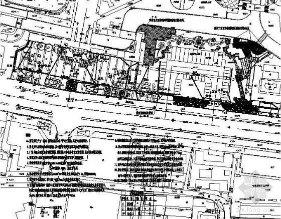 公园绿地景观分析资料下载-某公园南大门景观绿地给排水图