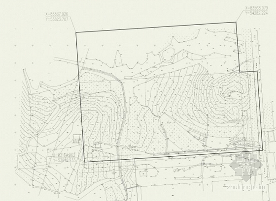 [山东]某政府办公区规划及单体设计方案文本-红线图