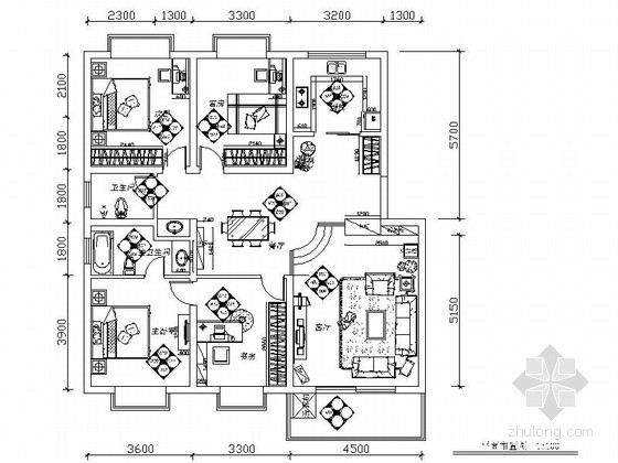 现代中式绿城资料下载-[南宁]中式四居室样板房全套装修图（含效果）