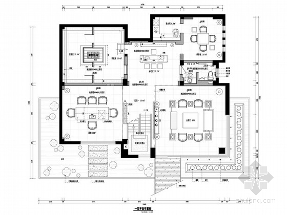 福建海边度假酒店资料下载-[福州]欧式简约四层高级度假酒店设计施工图（含效果图）