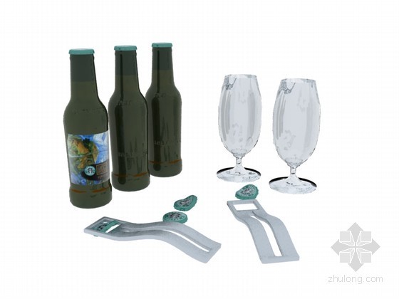 3d玻璃门窗模型资料下载-玻璃酒杯3D模型下载