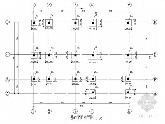 收费站施工平面布置图资料下载-广东两层框架结构收费站综合楼结构施工图