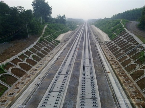 Y型斜柱施工工法资料下载-高速铁路CRTSⅠ型双块式无砟轨道施工工法
