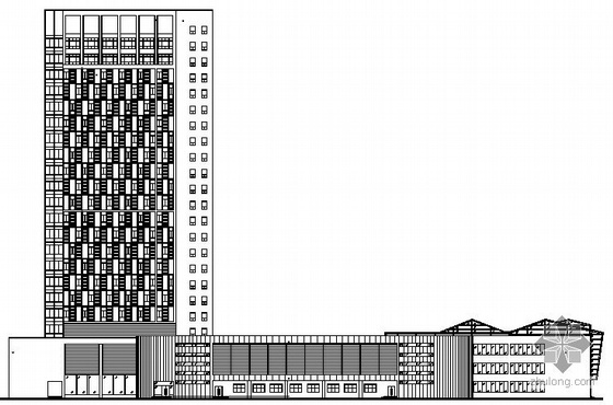 两层框架咖啡厅结构施工图资料下载-[永城]某二十三层大酒店建筑设计施工图