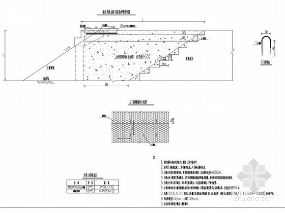 垂钓台CAD设计图资料下载-桥头路基处理设计图CAD