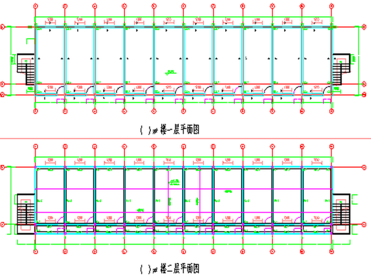 住宅小区施工总平面图（多张）-住宅小区施工楼层平面图