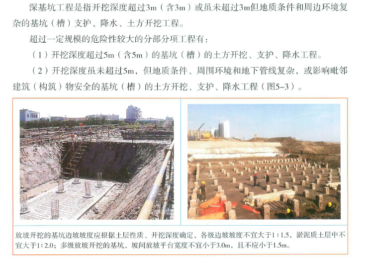 [上海]水利建设工程安全文明施工标准化管理及图册（图文并茂）-放坡开挖图