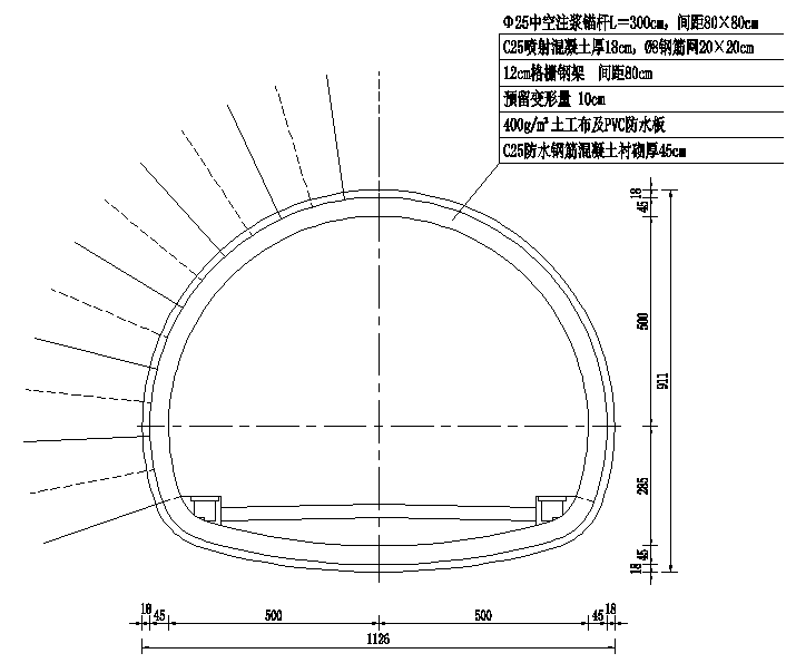 隧道棚洞的全套设计施工图纸cad版_3