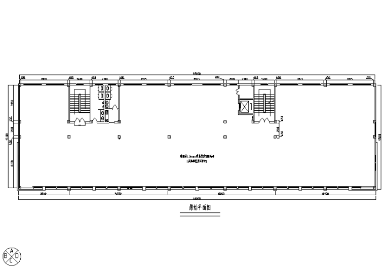 1038平米服装展厅设计施工图（附效果图）-原始平面图