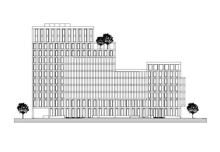 精品酒店SU模型资料下载-[上海]杨浦区创智天地精品酒店及公寓式建筑施工图设计