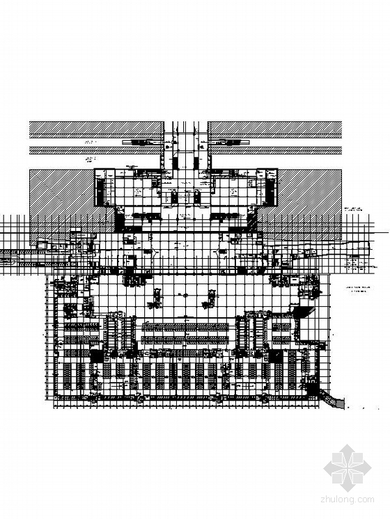 [广西]两层框架结构市级地下交通枢纽建筑施工图-两层框架结构市级地下交通枢纽建筑平面图