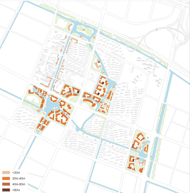 常州市薛家镇华夏工艺美术产业博览园规划-建筑高度分析图