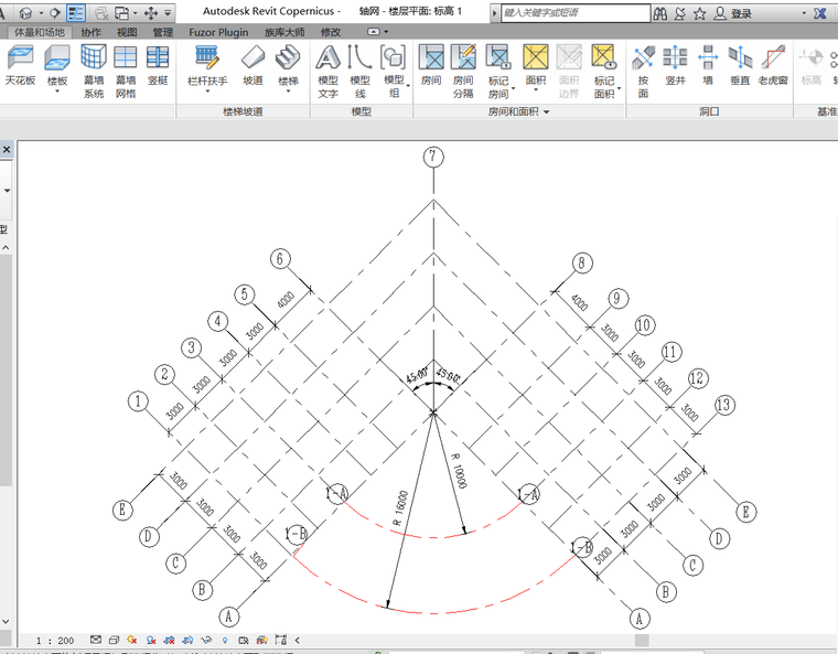 第一次作业-轴网-BIM考试作业-筑龙BIM论坛
