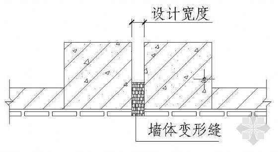 变形缝两侧排砖示意图