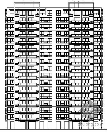 某五层一梯四户资料下载-[江苏盐城]某十五层住宅楼（4号楼）建筑方案图