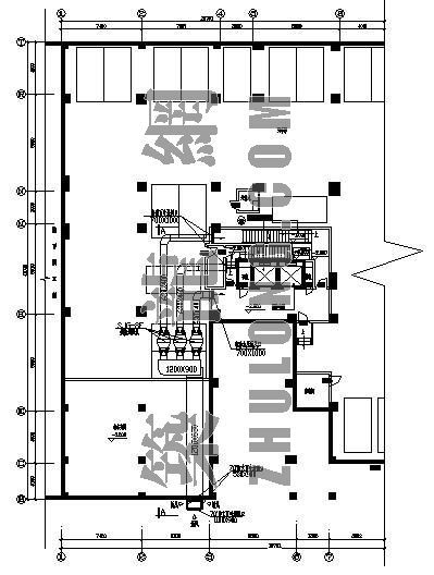 翻板阀滤池平面剖面图资料下载-正压管道平面剖面图