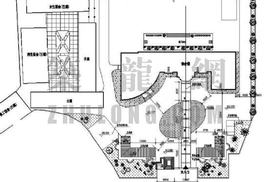 中学园林景观施工图资料下载-某中学景观设计施工图